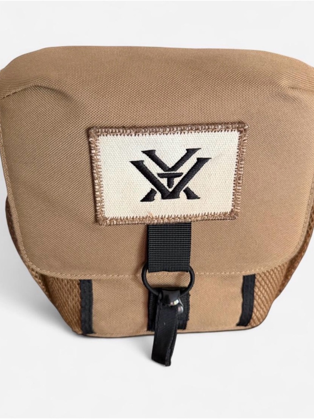 Vortex Canvas Utility Crossbody Bag Binocular Case in Tan with Black Accent